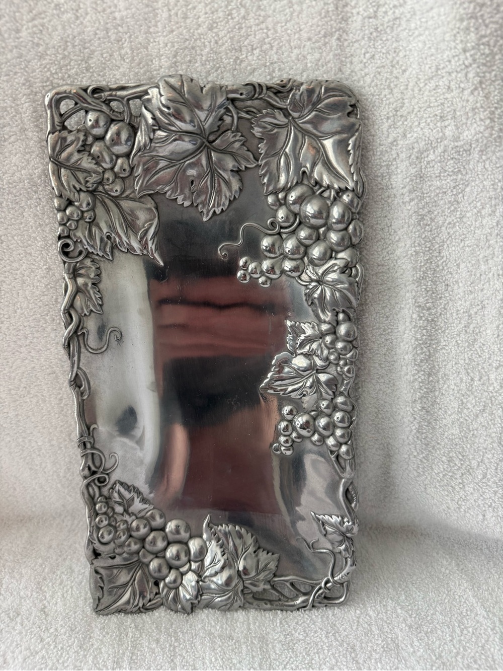 Arthur Court Silver Grape Motif Serving Tray - Picture 2 of 7